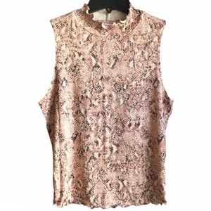 NEW Candie’s Pink Snake Print Sleeveless Top